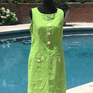 NWOT J HOWARD green sleeveless dress